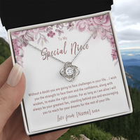 Personalized Niece Necklace – Custom Gift from Aunt or Uncle, Meaningful Birthday Gift for Niece - "Without a doubt you are going to face challenges"
