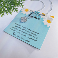 Personalized Fiancée Necklace Gift – Custom Romantic Engagement Jewelry for My Future Wife, Meaningful Anniversary Birthday Present – “When You Realize You Want to Spend the Rest of Your Life"