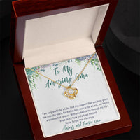 Oma Mother's Day Necklace Gift from Grandchild – Love Knot Oma Gift, Grandma Jewelry Keepsake - "I am so grateful for all the love..."
