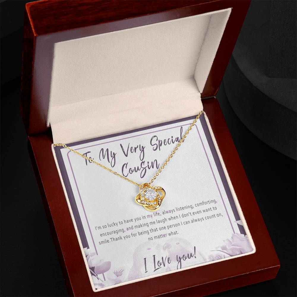 Cousin Birthday Necklace – Meaningful Birthday Gift for a Very Special Cousin - "I'm so lucky to have you in my life..."