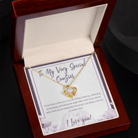 Cousin Birthday Necklace – Meaningful Birthday Gift for a Very Special Cousin - "I'm so lucky to have you in my life..."