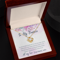Personalized Fiancée Love Knot Necklace Present – Romantic Custom Gift for Future Wife  – “You Are My Best Friend”