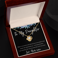 To My Daughter – Everyday Encouragement & Support Necklace from Mom for Tough Times - "When its too hard to look back"