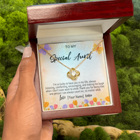 Personalized Aunt Necklace Gift from Niece or Nephew, Custom Meaningful Aunt Birthday Jewelry Present - "I'm so lucky to have you in my life"