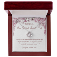 Personalized Flower Girl Necklace Gift – Wedding Necklace for Flower Girl Before Ceremony, Meaningful Flower Girl Jewelry Keepsake - "Today you will lead the way"