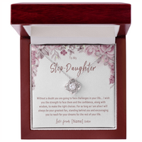 Personalized Step Daughter Necklace – Custom Present from Step Mom or Step Dad - "Without a doubt you are going to face challenges"