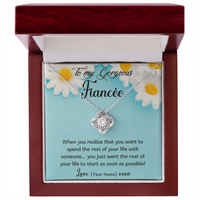 Personalized Fiancée Necklace Gift – Custom Romantic Engagement Jewelry for My Future Wife, Meaningful Anniversary Birthday Present – “When You Realize You Want to Spend the Rest of Your Life"