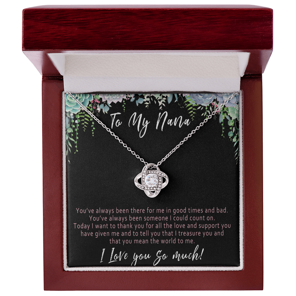 Nana Necklace from Grandkids – Nana Birthday Gift, Meaningful Nana Pendant Jewelry, Gift for Nana She'll Treasure - "You've always been there for me"