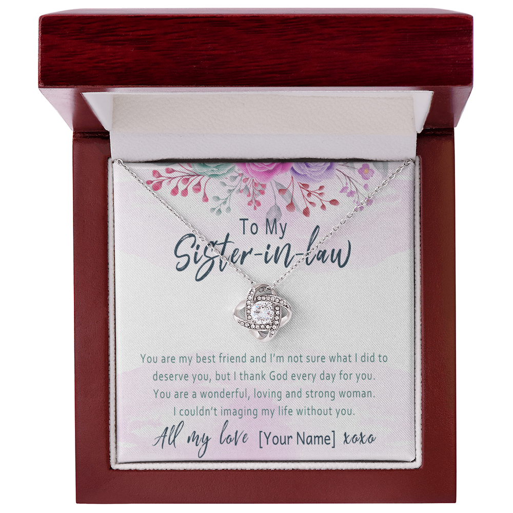 Personalized Sister In Law Necklace – Custom Sister-in-Law Gift, Meaningful Jewelry for Birthday, Christmas or Special Thank You - "You are my best friend"