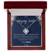 Auntie Necklace from Niece – Personalized Gift for Auntie, Meaningful Birthday Gift - "Aunts and nieces share an unbreakable bond"