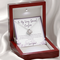 Cousin Birthday Necklace – Meaningful Birthday Gift for a Very Special Cousin - "I'm so lucky to have you in my life..."