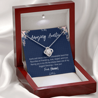 Auntie Necklace from Niece – Personalized Gift for Auntie, Meaningful Birthday Gift - "Aunts and nieces share an unbreakable bond"