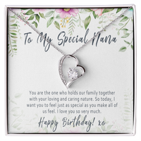 Nana Birthday Necklace Gift from Grandkids – Heartfelt Nana Jewelry with Message Card - "You are the one who holds our family together"