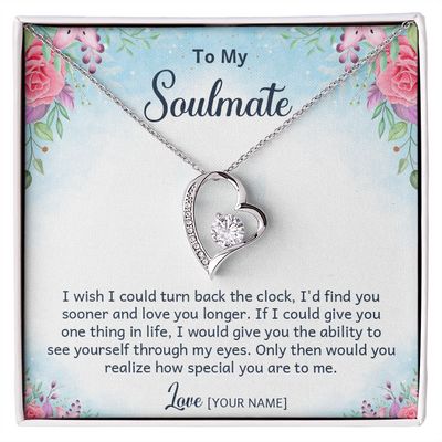 Personalized Soulmate Necklace Gift – Custom Romantic Present Idea for Wife or Girlfriend, Meaningful Anniversary Birthday Christmas Jewelry - 
