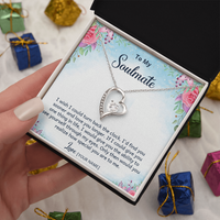 Personalized Soulmate Necklace Gift – Custom Romantic Present Idea for Wife or Girlfriend, Meaningful Anniversary Birthday Christmas Jewelry - "I wish I could turn back the clock"