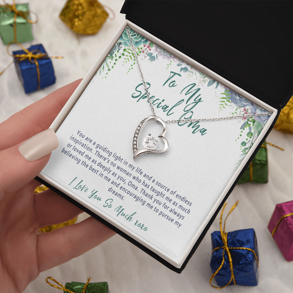 Oma Mother's Day Necklace Gift from Grandchild, To My Special Oma, "You are a guiding light in my life"
