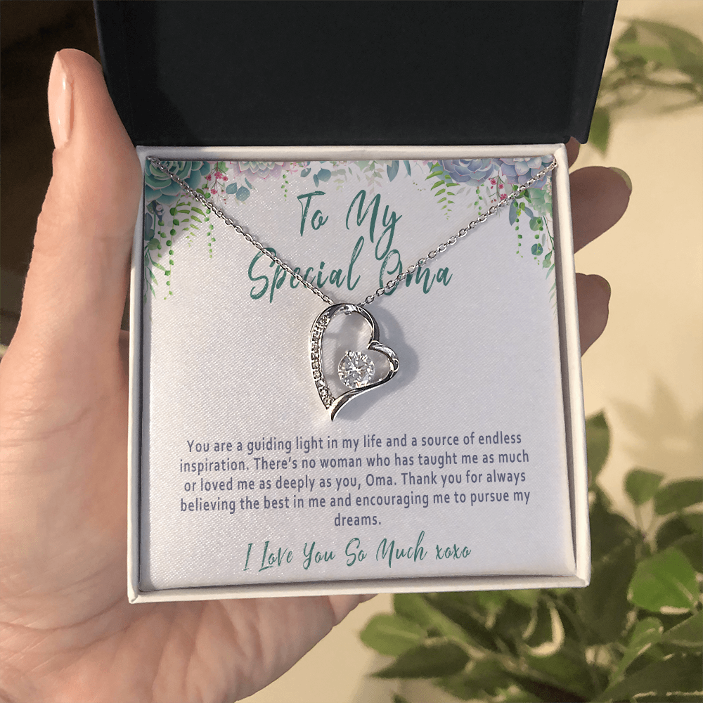 Oma Mother's Day Necklace Gift from Grandchild, To My Special Oma, "You are a guiding light in my life"