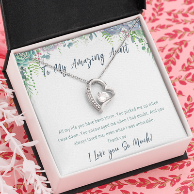 Aunt Necklace – Gift for Aunt, Sentimental Birthday Present from Niece or Nephew - 