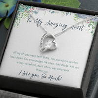 Aunt Necklace – Gift for Aunt, Sentimental Birthday Present from Niece or Nephew - "All my life you have been there"