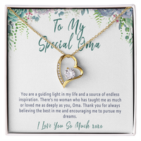 Oma Mother's Day Necklace Gift from Grandchild, To My Special Oma, "You are a guiding light in my life"