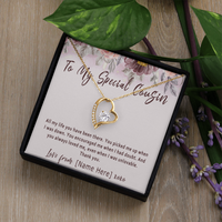 Personalized Cousin Necklace – Custom Cousin Gift, Meaningful Birthday Present for Female Cousin - "All my life you have been there"