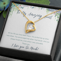 Aunt Necklace – Gift for Aunt, Sentimental Birthday Present from Niece or Nephew - "All my life you have been there"
