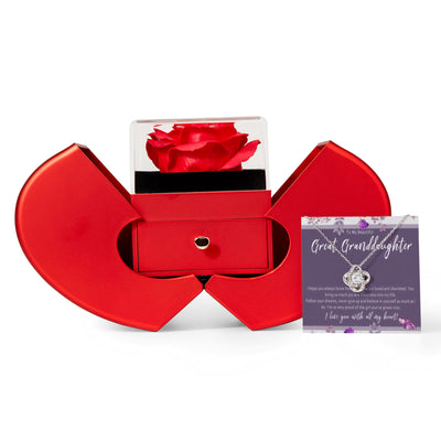 Great Granddaughter Necklace from Great Grandparent – Love Knot Jewelry in Luxury Rose Gift Box - I Hope You Always Know