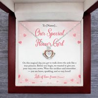 Personalized Flower Girl Necklace – Custom Flower Girl Gift Before Wedding Ceremony, Keepsake Jewelry From Bride and Groom - "On this magical day"