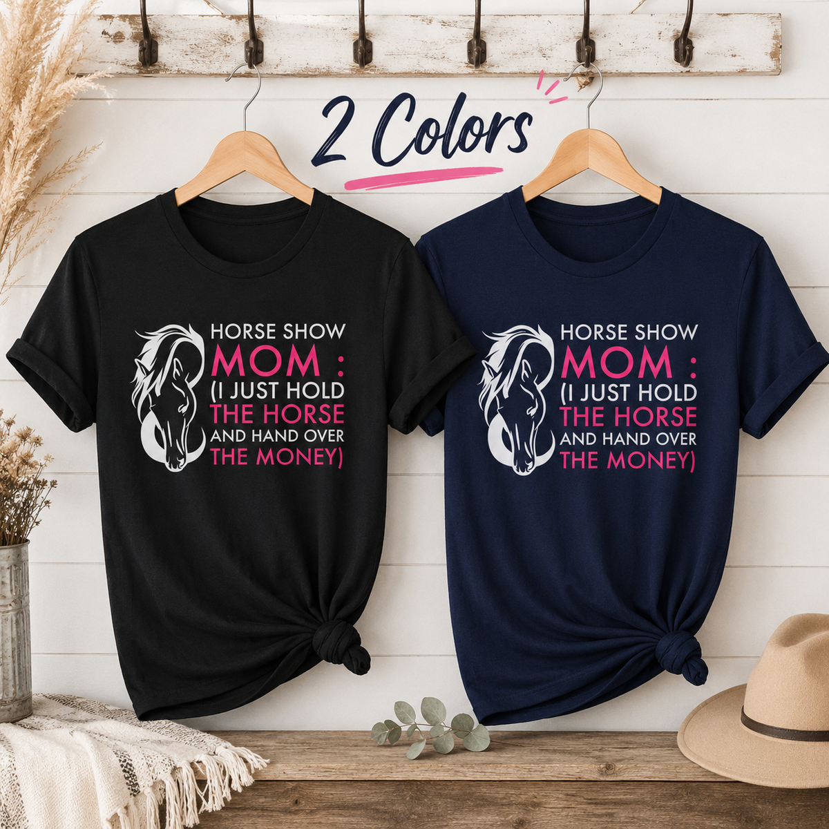 Funny Horse Show Mom T-Shirt – Horse Mom Present – Equestrian Gift for Moms – Horse Show Mom Tee – "Horse Show Mom"