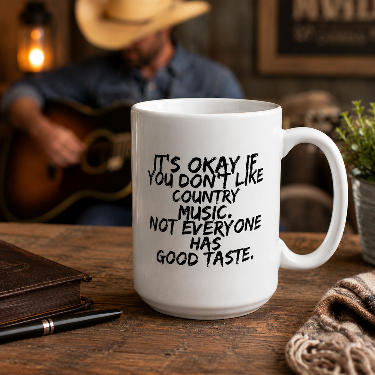 Funny Country Music Mug – Country Music Lover Gift For Men Or Women – Gift for Country Fans – "It's Okay If You Don't Like Country Music"