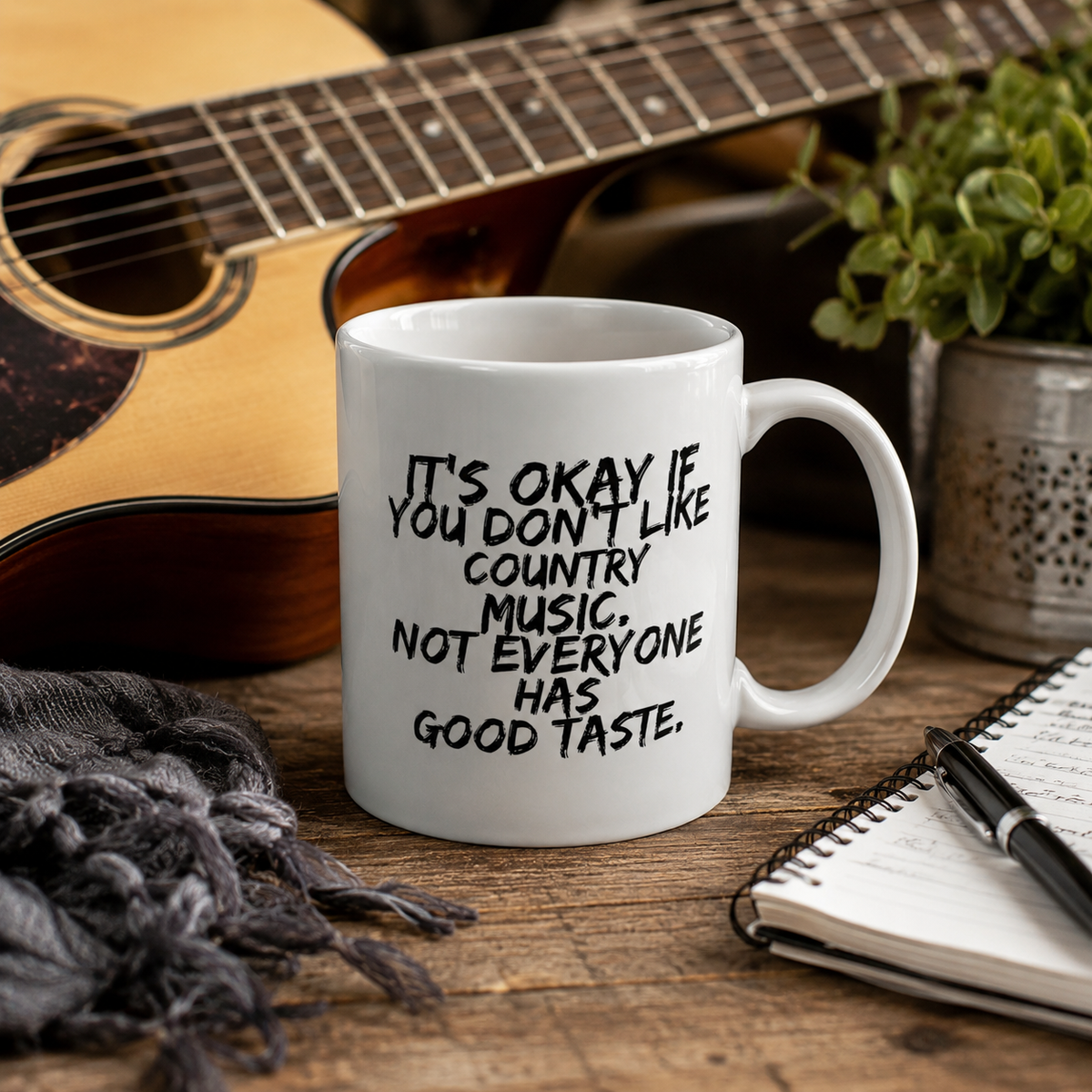 Funny Country Music Mug – Country Music Lover Gift For Men Or Women – Gift for Country Fans – "It's Okay If You Don't Like Country Music"