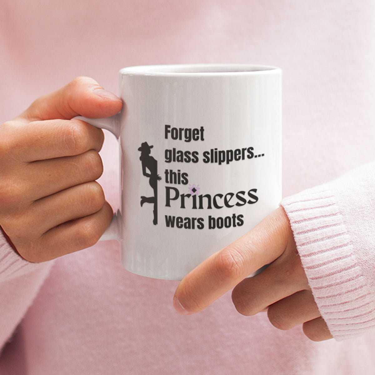 Funny Horse Mug for Horse Girls – Cowgirl Gift for Horse Lovers – “Forget glass slippers”