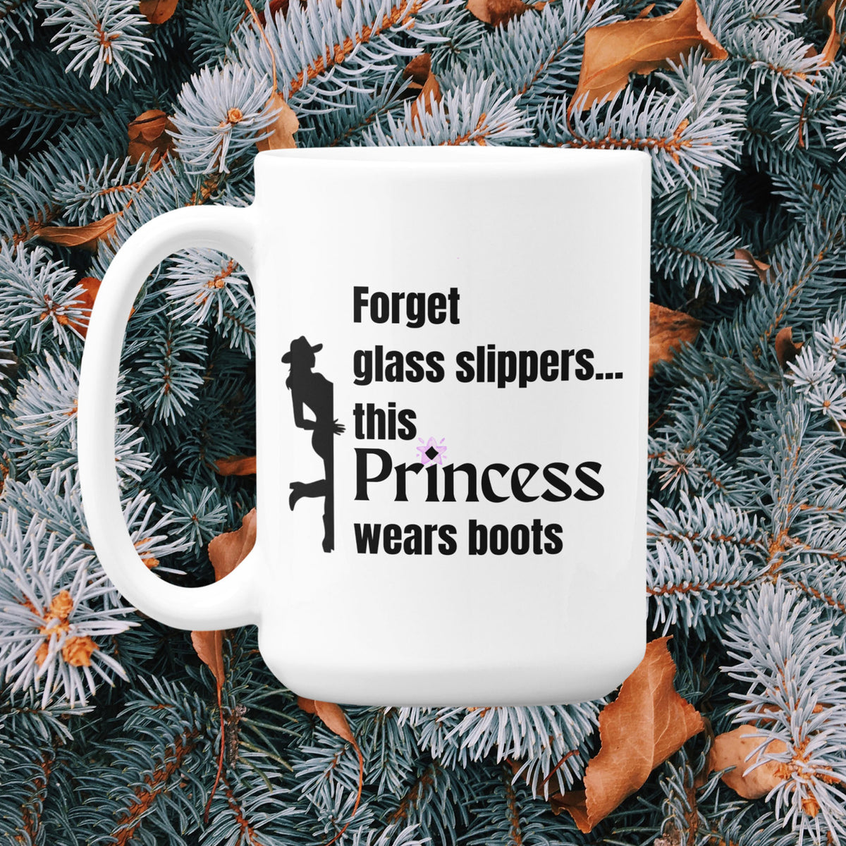 Funny Horse Mug for Horse Girls – Cowgirl Gift for Horse Lovers – “Forget glass slippers”