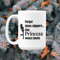 Funny Horse Mug for Horse Girls – Cowgirl Gift for Horse Lovers – “Forget glass slippers”
