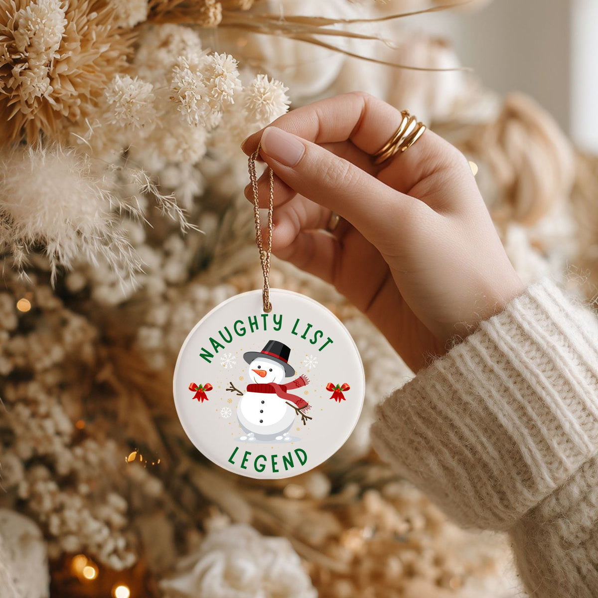 Funny Naughty List Christmas Ornament, Naughty Christmas Gift, Funny Secret Santa Gift, Christmas Humor - Naughty List Legend