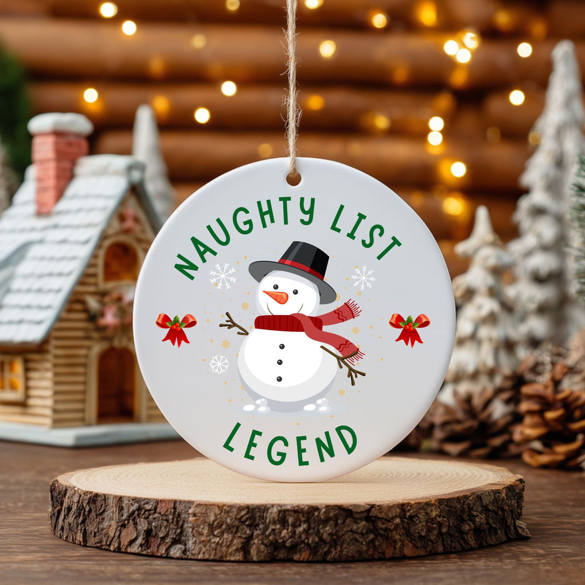 Funny Naughty List Christmas Ornament, Naughty Christmas Gift, Funny Secret Santa Gift, Christmas Humor - Naughty List Legend