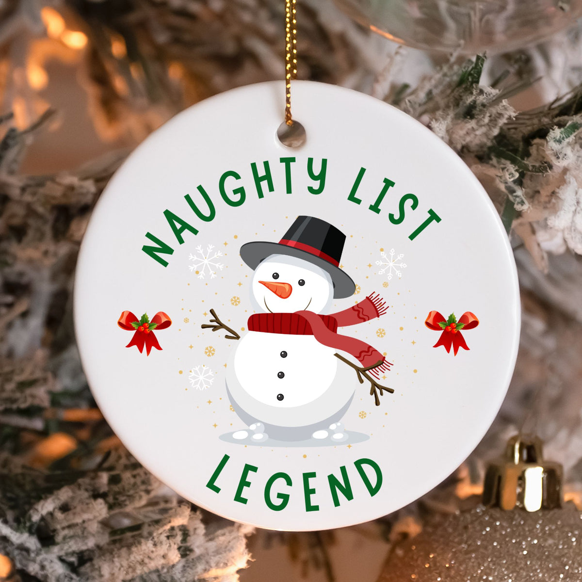 Funny Naughty List Christmas Ornament, Naughty Christmas Gift, Funny Secret Santa Gift, Christmas Humor - Naughty List Legend