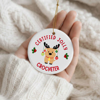 Funny Crochet Christmas Ornament, Crocheter Gift, Crochet Lover Gift, Funny Christmas Gift for Crocheter - Certified Jolly Crocheter