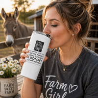 Funny Donkey 20oz Tumbler for Women – Donkey Lover Gift – “No Matter How Old I Am”
