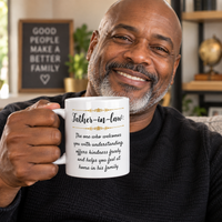 Father in Law Gift, Meaningful Father in Law Mug, Gift from Daughter or Son in Law, Father’s Day Gift – Father-in-Law The One Who Welcomes You