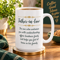 Father in Law Gift, Meaningful Father in Law Mug, Gift from Daughter or Son in Law, Father’s Day Gift – Father-in-Law The One Who Welcomes You