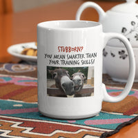 Funny Donkey Mug For Donkey Lovers - "Stubborn, You Mean Smarter" - Funny Gift For Coworker, Donkey Humor Mug, Present For Friend