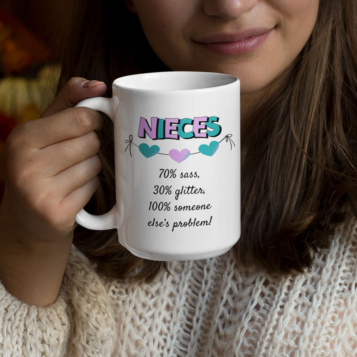 Funny Niece Gift, Niece Mug, Funny Gift for Niece, Niece Birthday Gift, Sassy Niece Coffee Mug - Nieces 70% Sass