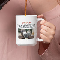 Funny Donkey Mug For Donkey Lovers - "Stubborn, You Mean Smarter" - Funny Gift For Coworker, Donkey Humor Mug, Present For Friend