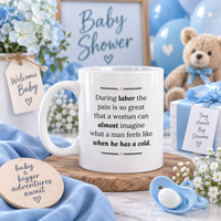 Funny Pregnancy Mug, Mom To Be Gift, Baby Shower Gift, Expecting Mom Gift – During Labor The Pain Is So Great