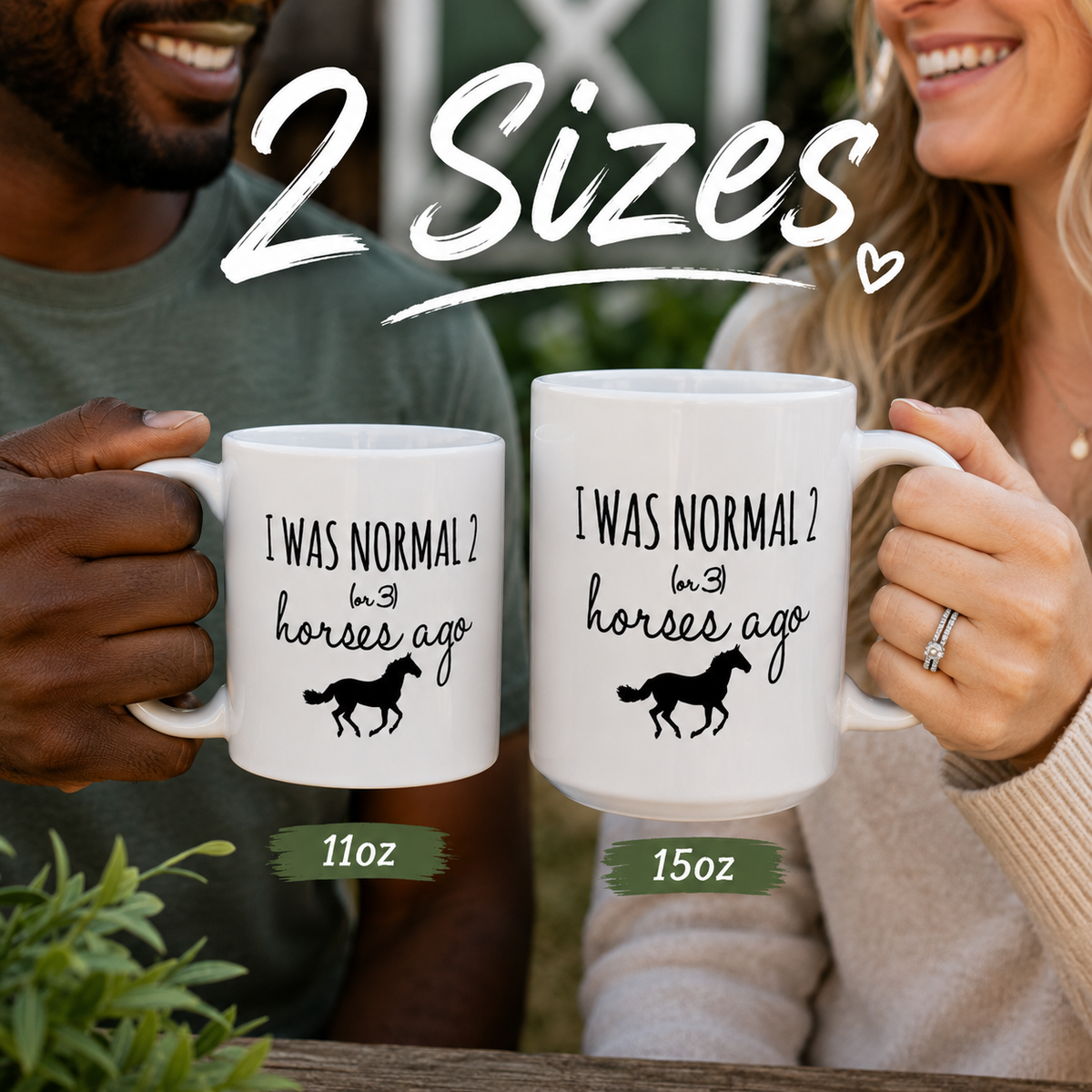 Funny Horse Mug for Horse Lovers – I Was Normal 2 (or 3) Horses Ago – Horse Girl Gift, Equestrian Gift, Cowgirl Coffee Cup, Horse Mom Gift