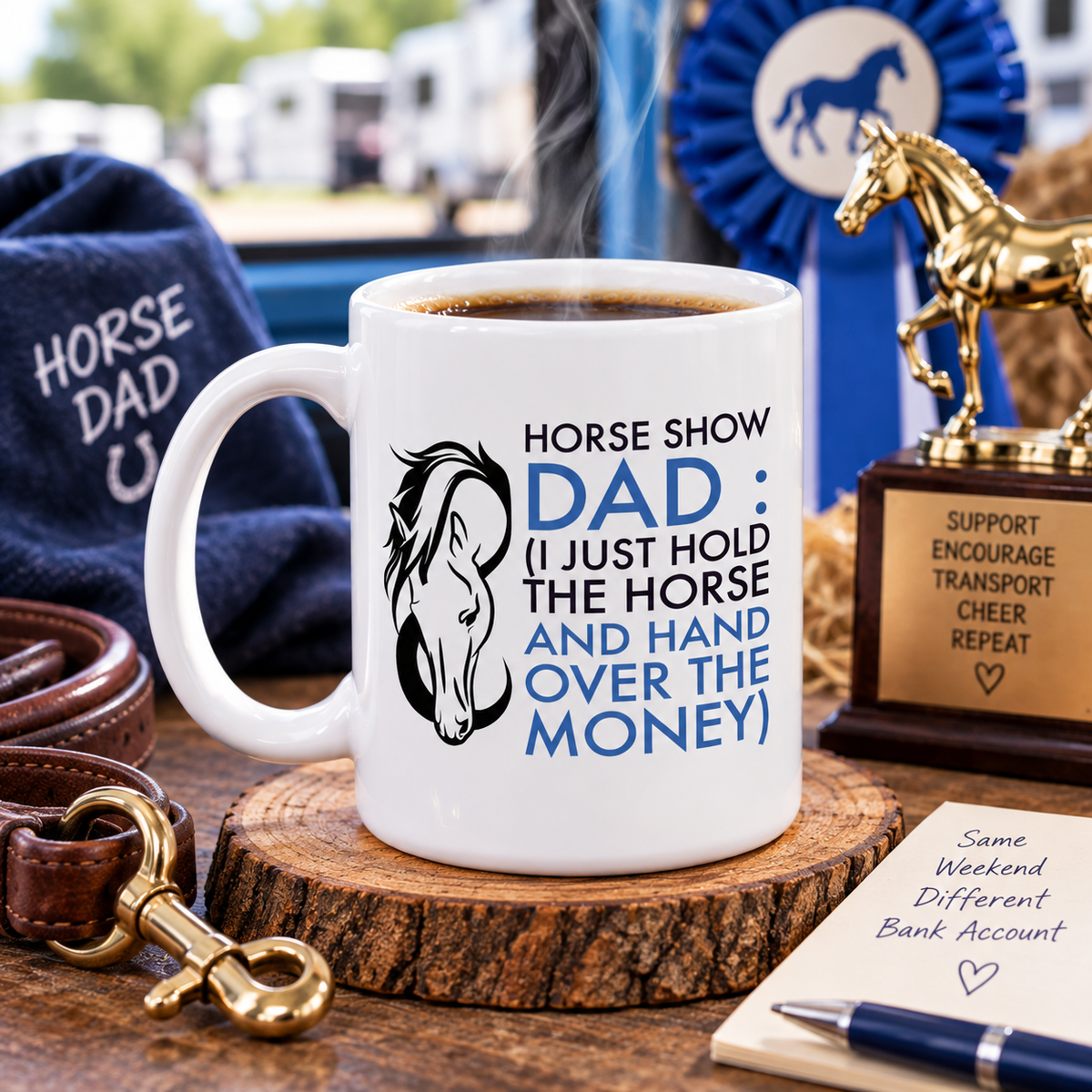 Horse Show Dad Mug, Funny Horse Dad Gift, Equestrian Dad Gift, Horse Lover Coffee Mug – "Horse Show Dad"