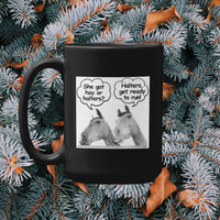 Funny Horse Lover Mug – Equestrian Humor Gift for Horse Girls & Horse Moms - "She got hay or halters?"