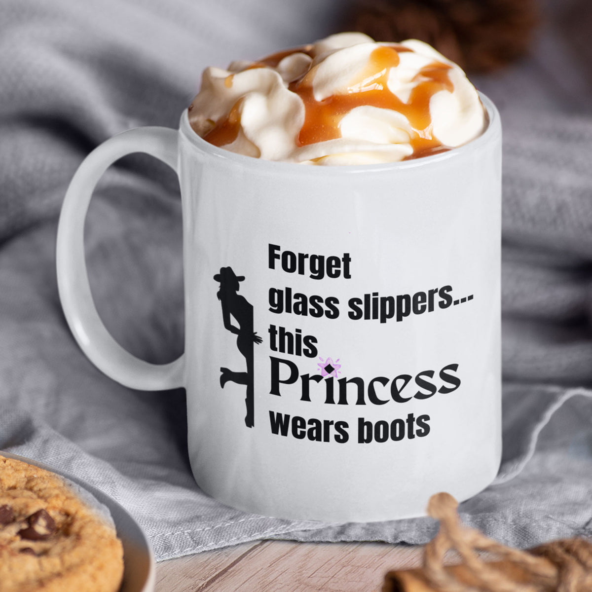 Funny Horse Mug for Horse Girls – Cowgirl Gift for Horse Lovers – “Forget glass slippers”