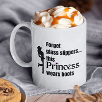 Funny Horse Mug for Horse Girls – Cowgirl Gift for Horse Lovers – “Forget glass slippers”